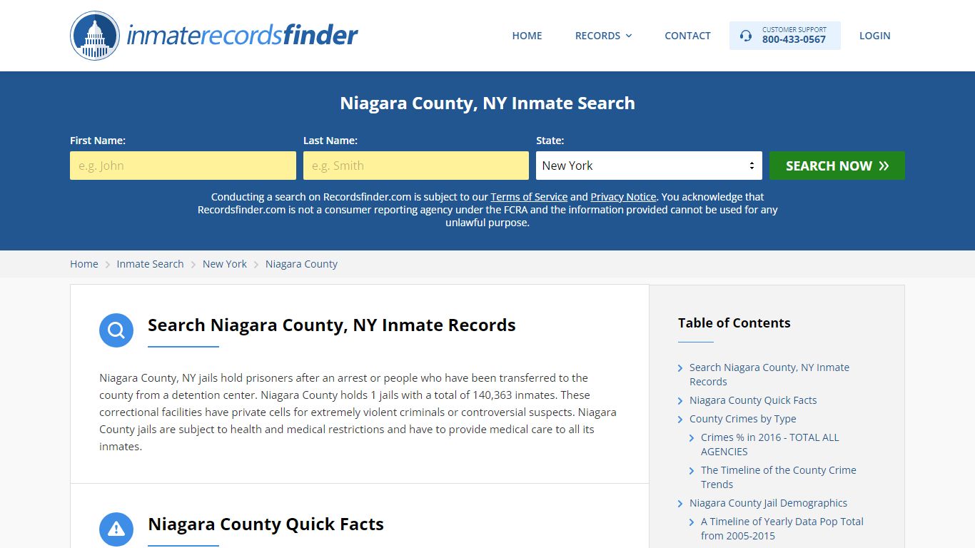 Niagara County, NY Inmate Lookup & Jail Records Online